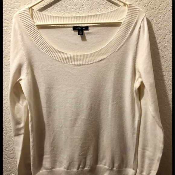 Lands End women’s white sweater - Picture 1 of 9
